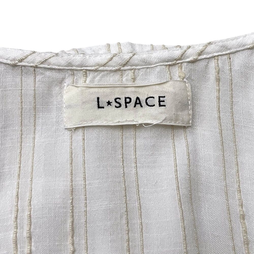 L*Space Donna Cover Up Maxi Dress White Cutout Tie Waist Beach Resort - Picture 6 of 10
